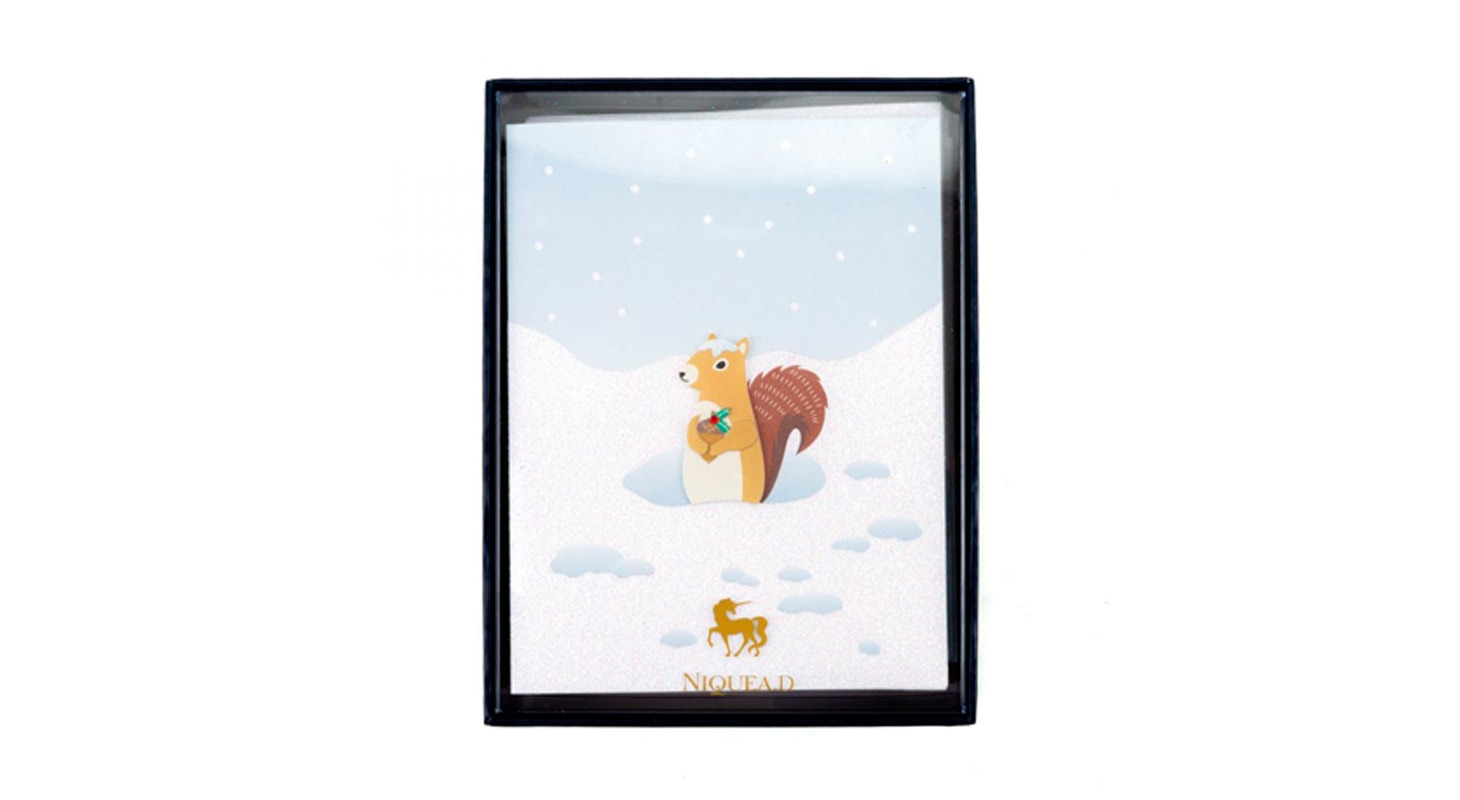 Snowy Squirrel cards