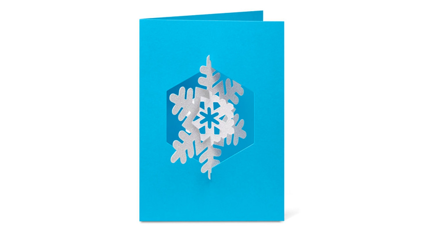 Spinning Snowflake cards