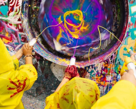 New York City Spinning Paintbomb Art Experience