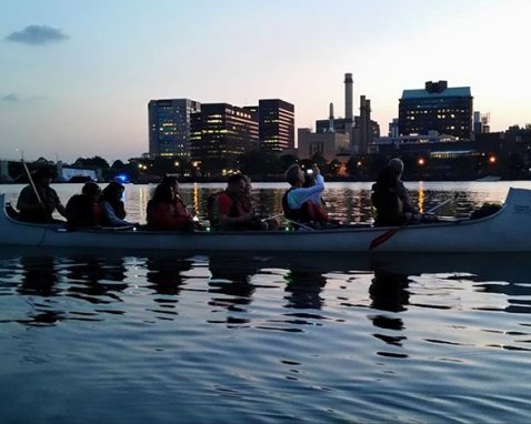 Charles River Moonlight Canoe Tour