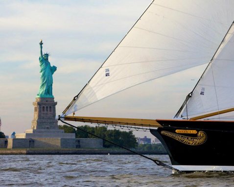 Schooner America Sailing New York